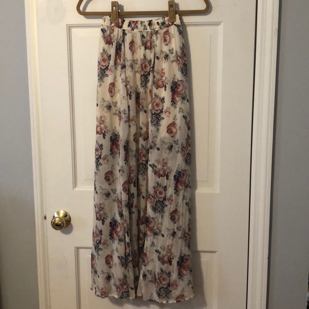 Abercrombie floral maxi skirt